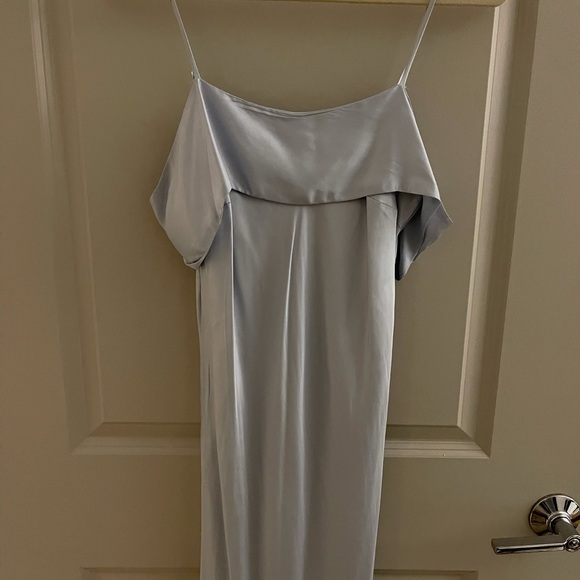 Bardot Dawn Light Blue Cold Shoulder Slip Dress Size US 4 Size XS - Picture 5 of 15